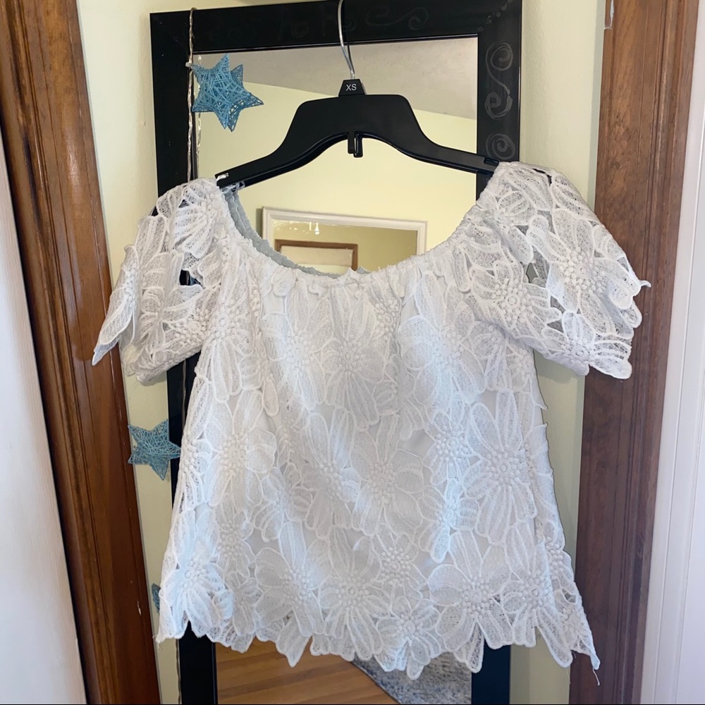 White off the shoulder blouse